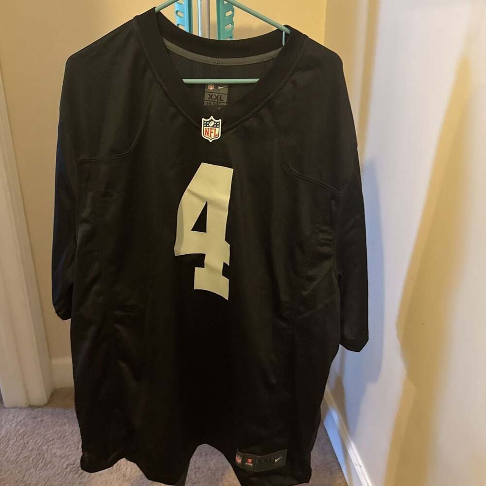 Las Vegas Raiders Derek Carr #4 Men's Nike NFL On Field Black Game Jersey